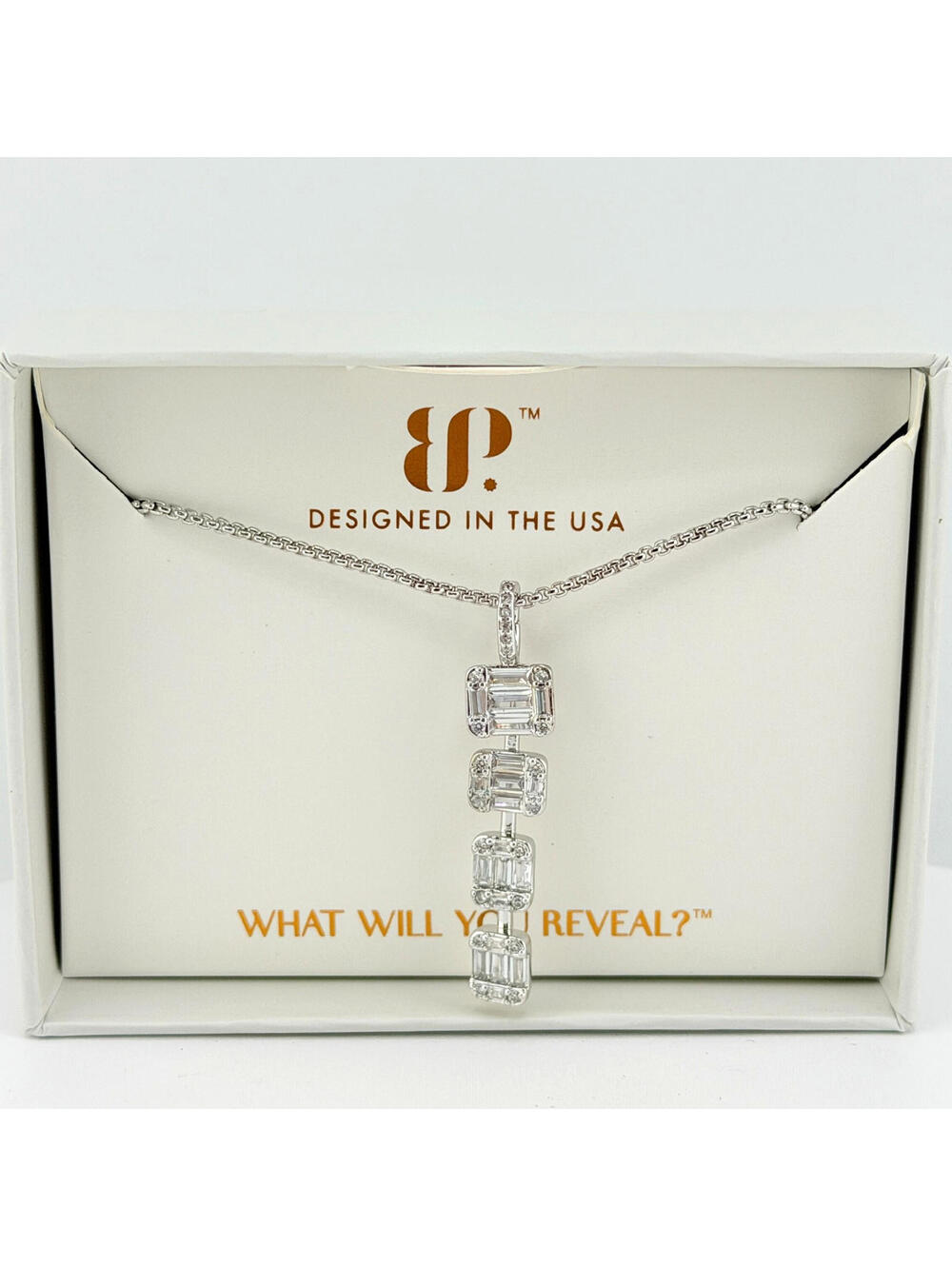 Bomb Party April 2026 Necklace "The Harper Necklace" Rhodium NK18149